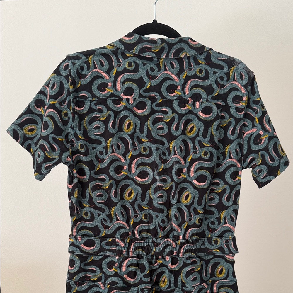 Wildfang Multicolor Patterned Jumpsuit / High Waisted Coverall / Small / Regular - Picture 10 of 10